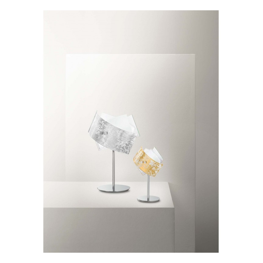 Gea Luce CAMILLA L P arg - Lampe de table CAMILLA 1xE14/42W/230V argent