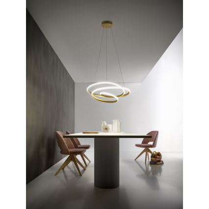 Gea Luce DIVA S G ORO - Dimbare LED hanglamp aan een koord DIVA LED/44W/230V goud