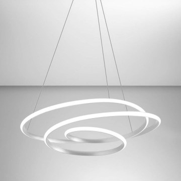 Gea Luce DIVA S G TITANIO - Dimbare LED hanglamp aan een koord DIVA LED/44W/230V grijs