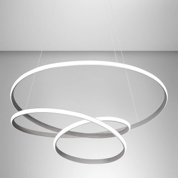 Gea Luce DIVA S/S TITANIO -  Dimbare LED hanglamp aan een koord DIVA LED/80W/230V grijs