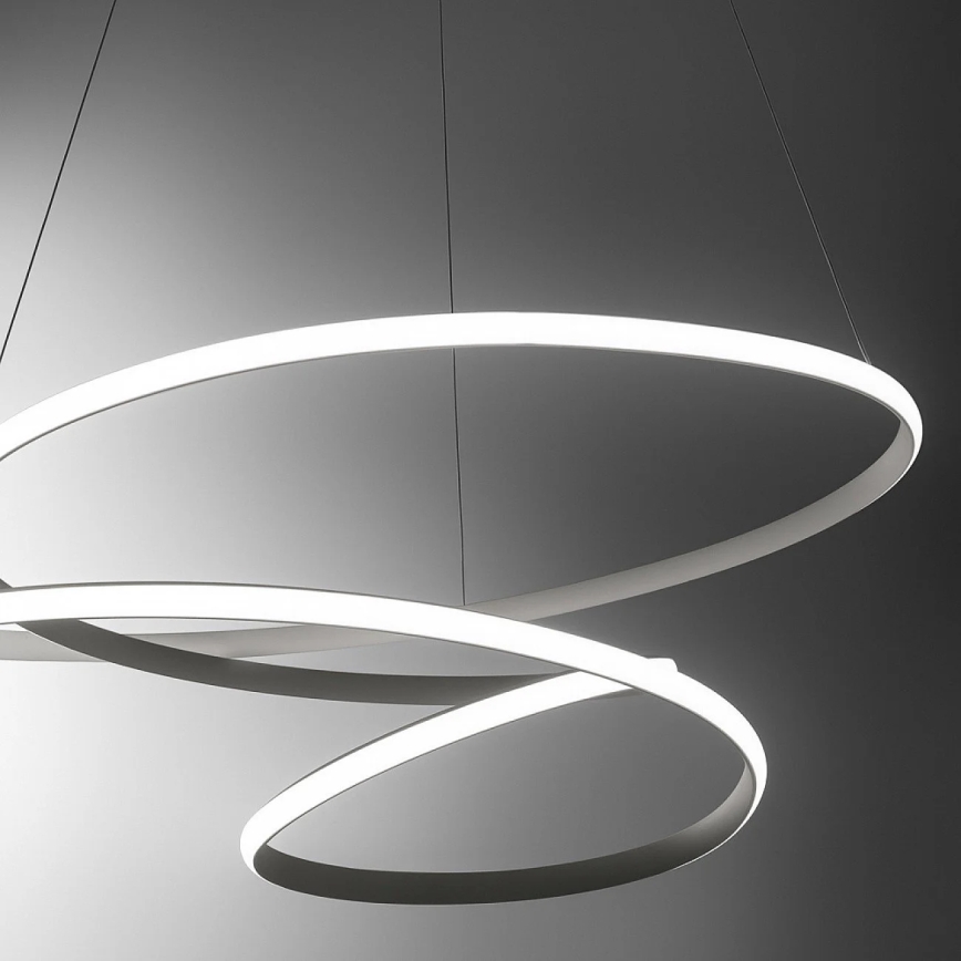 Gea Luce DIVA S/S TITANIO -  Dimbare LED hanglamp aan een koord DIVA LED/80W/230V grijs