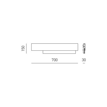 Gea Luce DOHA A G B - LED wand verlichting DOHA LED/25W/230V 70 cm wit