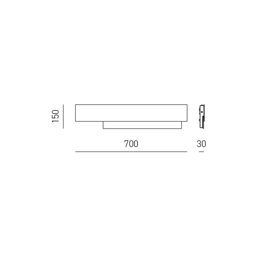 Gea Luce DOHA A G B - LED wand verlichting DOHA LED/25W/230V 70 cm wit