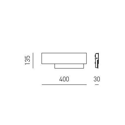 Gea Luce DOHA A P N - Applique murale LED DOHA LED/15W/230V 40 cm noir