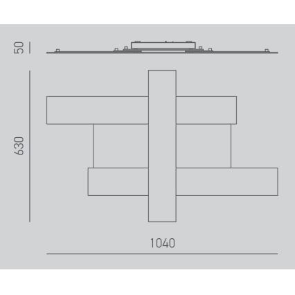 Gea Luce DOHA P G A - Plafonnier LED DOHA LED/50W/230V 104 cm chrome mat