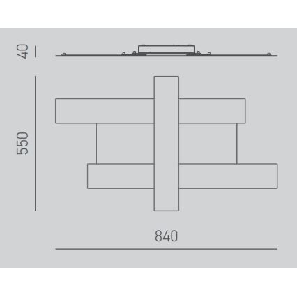 Gea Luce DOHA P M B - LED Plafondlamp DOHA LED/40W/230V 84 cm wit