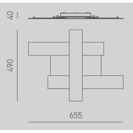 Gea Luce DOHA P P A - LED Plafondlamp DOHA LED/30W/230V 65,5 cm mat chroom