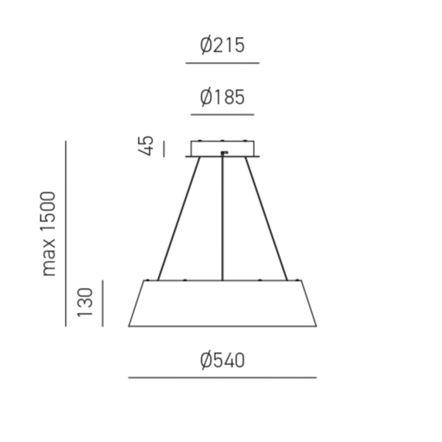 Gea Luce JULIETTE S B - Dimbare LED hanglamp aan een koord JULIETTE LED/50W/230V wit