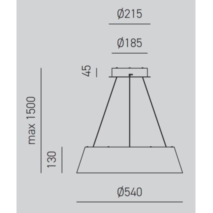 Gea Luce JULIETTE S B - Suspension filaire à intensité variable LED JULIETTE LED/50W/230V blanc