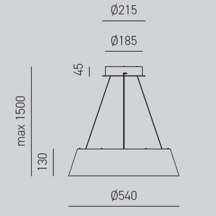 Gea Luce JULIETTE S N - Dimbare LED hanglamp aan een koord JULIETTE LED/50W/230V zwart/goud