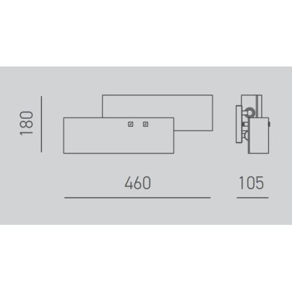 Gea Luce LARA A P arg - Applique murale LARA 2xE14/42W/230V argent