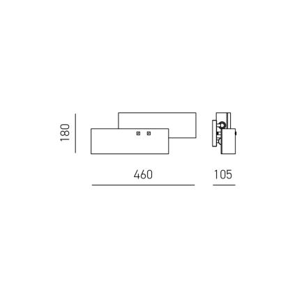 Gea Luce LARA A P arg - Applique murale LARA 2xE14/42W/230V argent