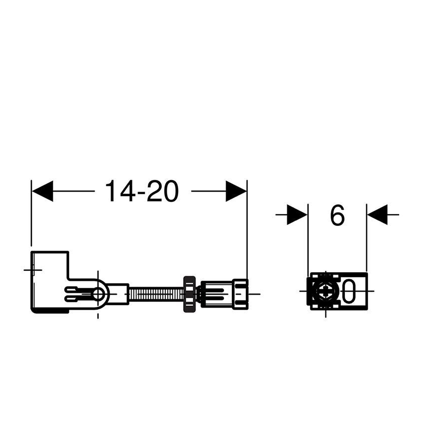 Geberit 111.835.00.1 - Montageset voor wandbevestiging Duofix, 2 stuks