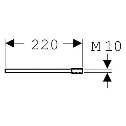 Geberit 111.887.00.1 - Kit d'extension pour fixation murale Duofix 22 cm