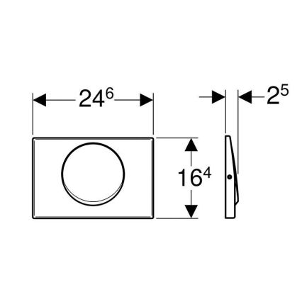 Geberit 115.751.00.1 - Bouton de chasse Mambo 24,6 x 16,4 cm inox