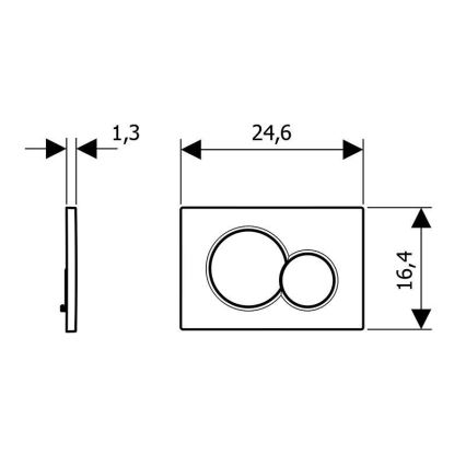 Geberit 115.770.21.5 - Bedieningsplaat Sigma01 Rond 24,6x16,4 cm, glanzend chroom