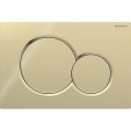 Geberit 115.770.DT.5 - Plaque de commande Sigma01 Round 24,6 x 16,4 cm, laiton