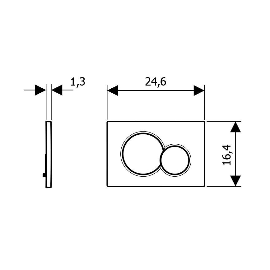 Geberit 115.770.DT.5 - Plaque de commande Sigma01 Round 24,6 x 16,4 cm, laiton