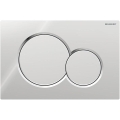 Geberit 115.770.KA.5 - Bedieningsplaat Sigma01 Round 24,6x16,4 cm glanzend chroom/mat chroom