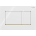Geberit 115.883.KK.1 - Plaque de déclenchement Sigma30 24,6x16,4 cm blanc/doré