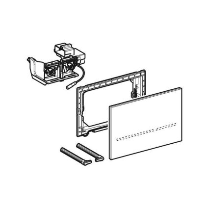 Geberit 116.090.SG.6 - Plaque de commande Sigma80 sans contact 24,7x16,4 cm IP45 noire