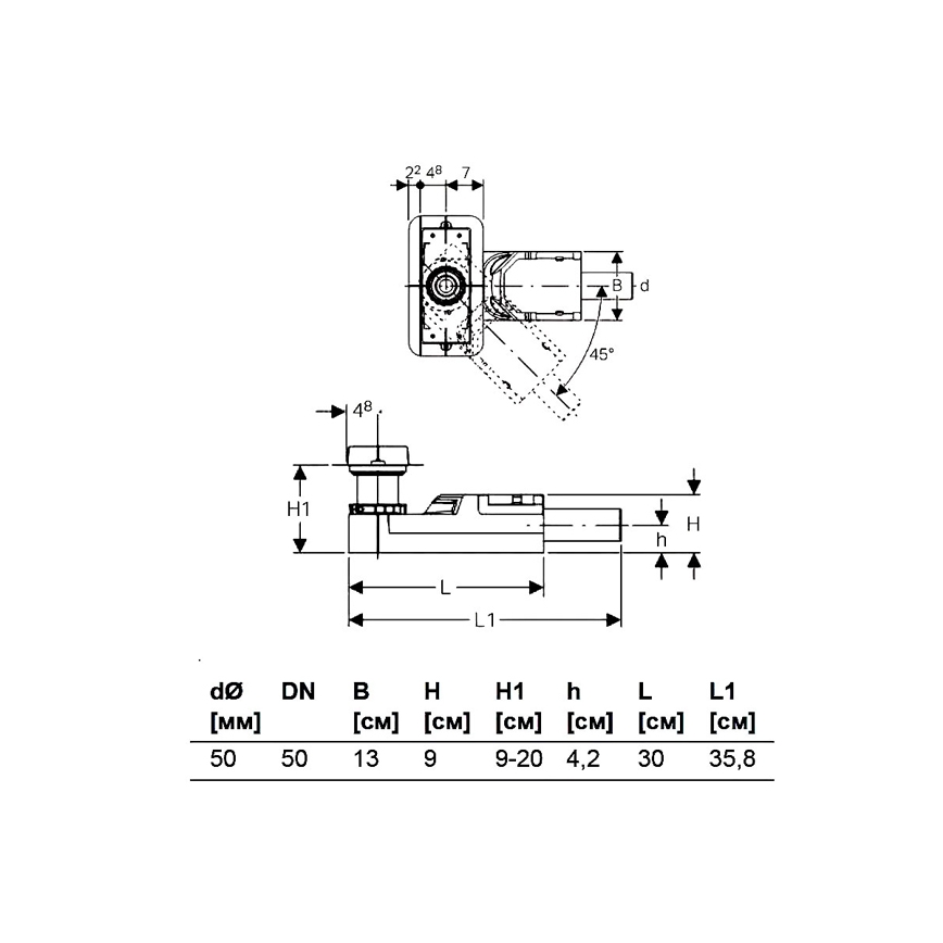 Geberit 154.150.00.1 - Montagekit voor CleanLine afvoergoot 90-220 mm