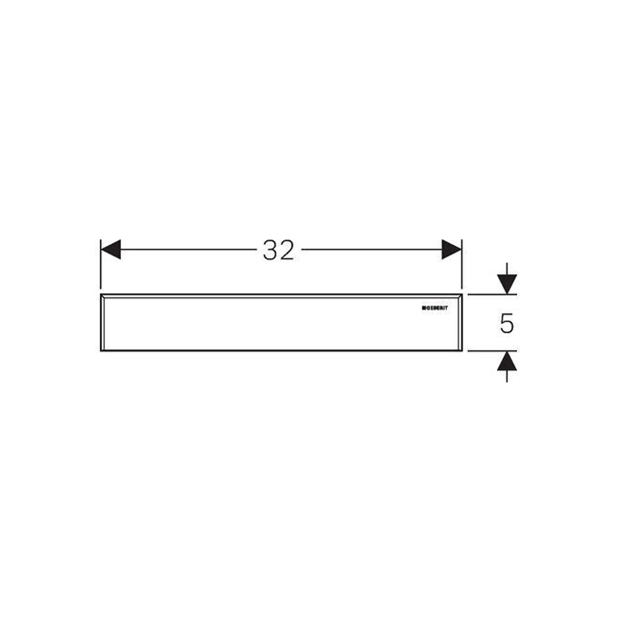 Geberit 154.336.FW.1 - Kit de montage pour évacuation encastrée 32x5 cm en acier inoxydable