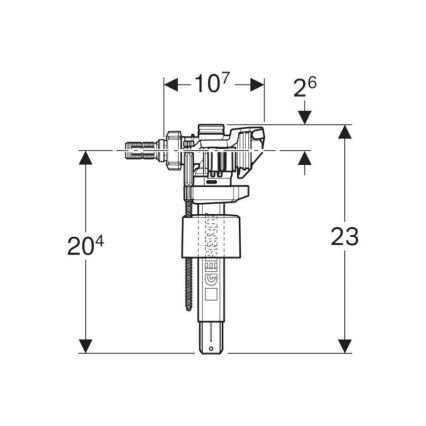 Geberit 243.886.00.5 - Robinet de remplissage pour réservoirs de chasse encastrés sous enduit Type 383
