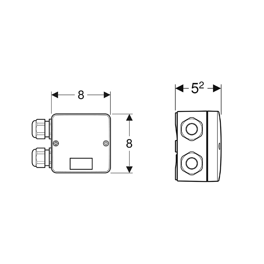 Geberit 244.120.00.1 - Gecombineerde aansluitdoos