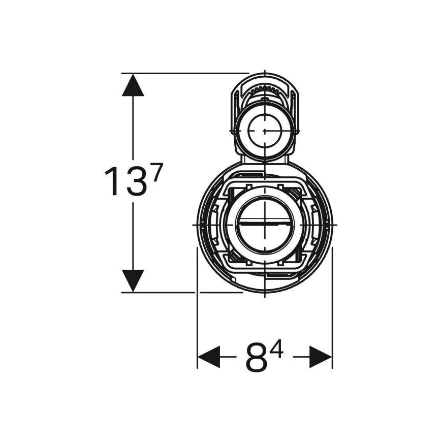 Geberit 282.350.21.2 - Spoelventiel voor dubbele spoeling, Type 290