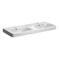 Geberit 500.223.01.1 - Lavabo double suspendu Smyle Square 120x48 cm céramique/blanc