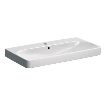 Geberit 500.251.01.1 - Lavabo suspendu Smyle Square 90x48 cm céramique/blanc