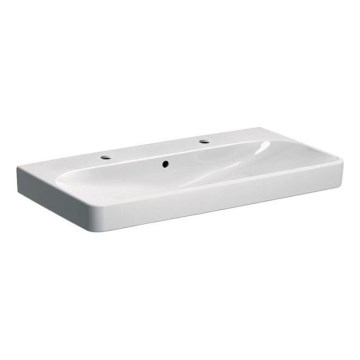 Geberit 500.252.01.1 - Lavabo double mural Smyle Square 90x48 cm céramique/blanc
