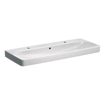 Geberit 500.253.01.1 - Lavabo double suspendu Smyle Square 120x48 cm céramique/blanc