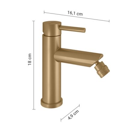 Gedy - Bidetkraan COMO 18 cm, goudkleurig