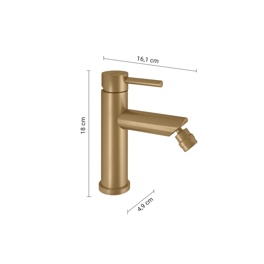 Gedy - Bidetkraan COMO 18 cm, goudkleurig