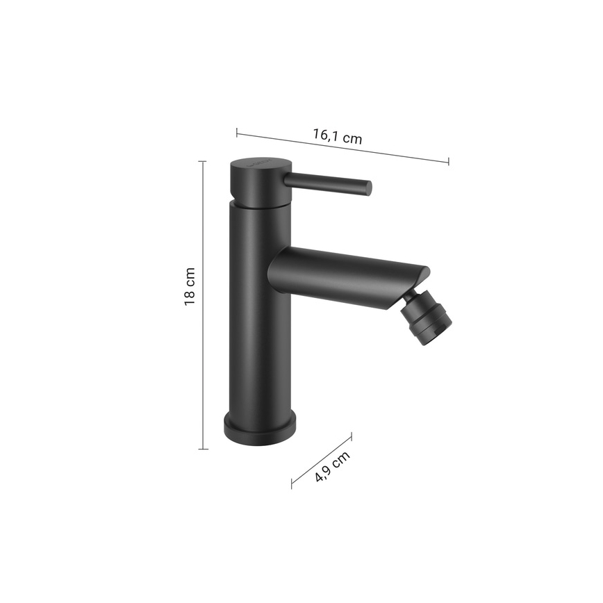 Gedy - Bidetkraan COMO 18 cm mat zwart