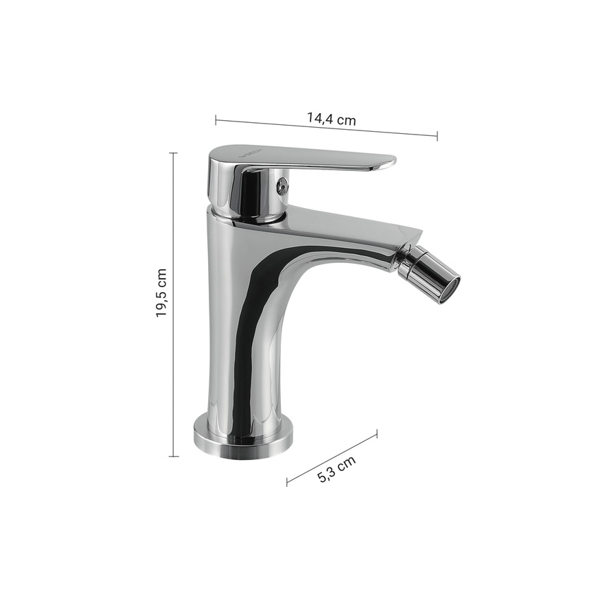 Gedy - Bidetkraan COMO 19,5 cm glanzend chroom