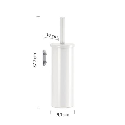 Gedy - Brosse murale pour WC FLIP blanche