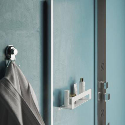 Gedy - CLEO 50 cm plank met handdoekhouder mat wit