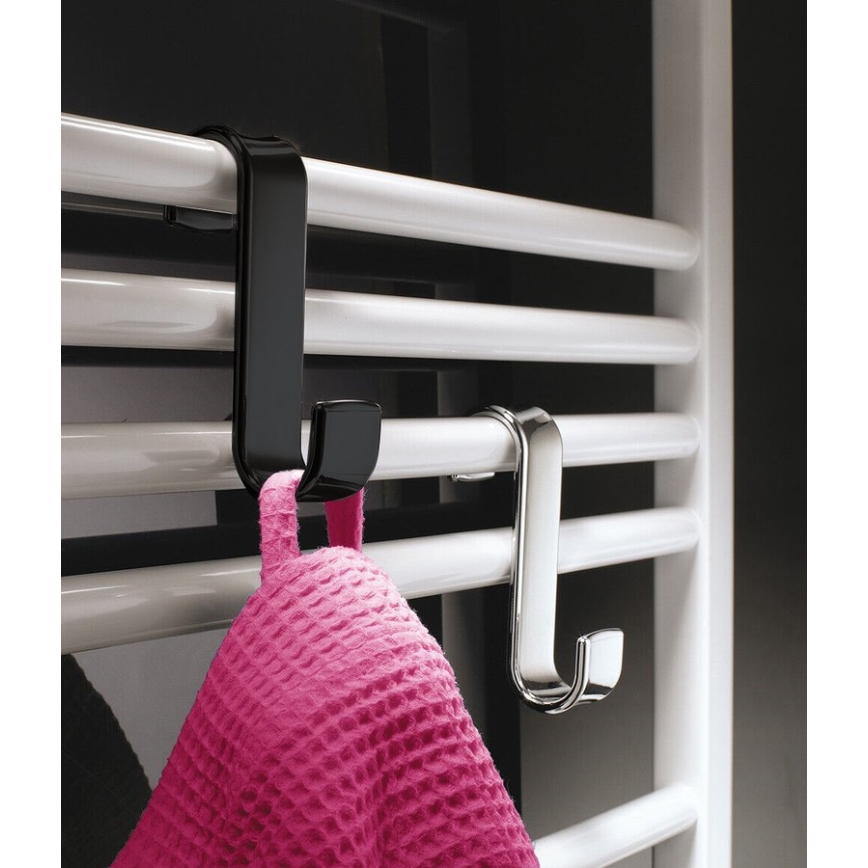 Gedy - Crochet de radiateur noir/thermoplastique