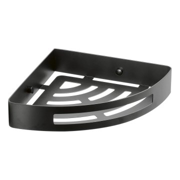 Gedy - Étagère d'angle pour douche SMART 21 x 4,5 cm, noir mat
