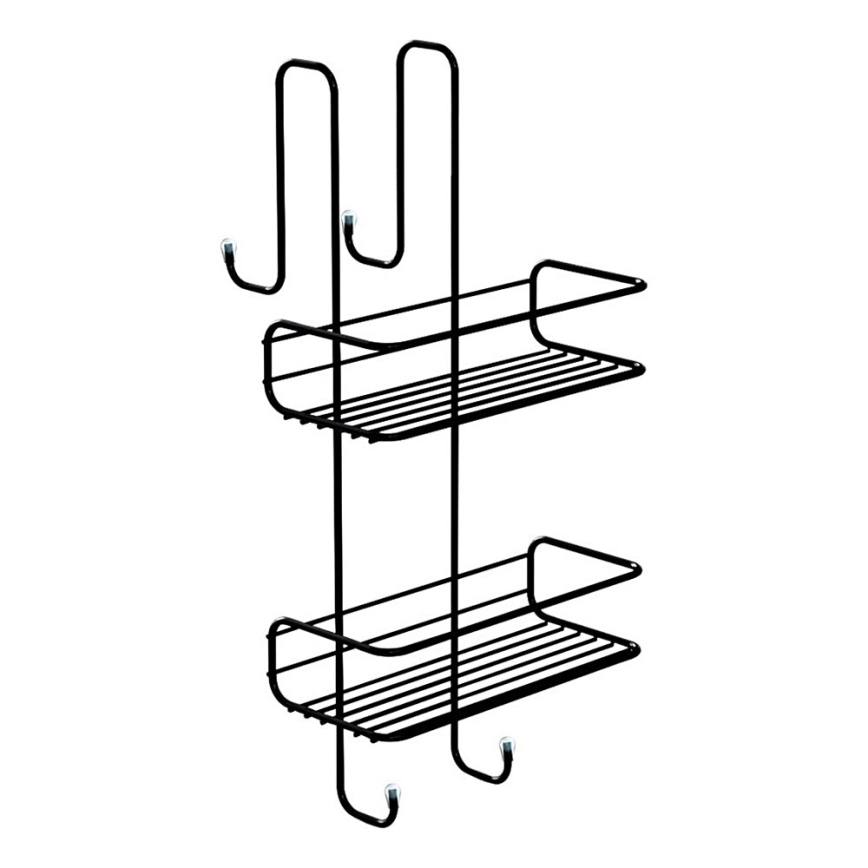 Gedy - Étagère murale pour douche CHROM LINE 49x24 cm noir mat
