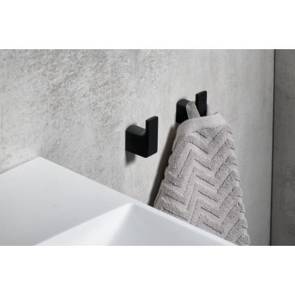Gedy - LOT 2x Crochet mural PIRENEI mat noir