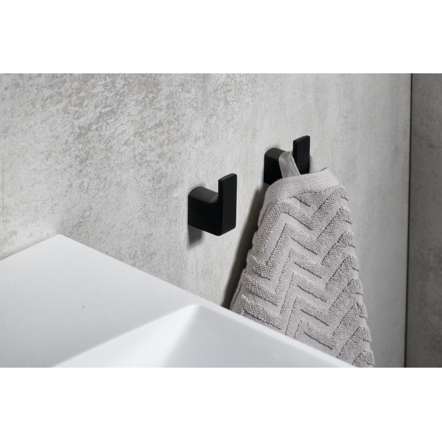 Gedy - LOT 2x Crochet mural PIRENEI mat noir