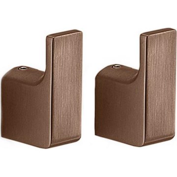 Gedy - Lot de 2 crochets muraux PIRENEI bronze