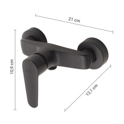 Gedy - Mitigeur de douche COMO noir mat