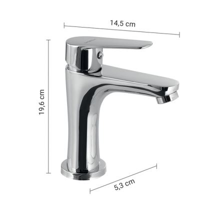 Gedy - Mitigeur de lavabo COMO 19,6 cm chrome brillant