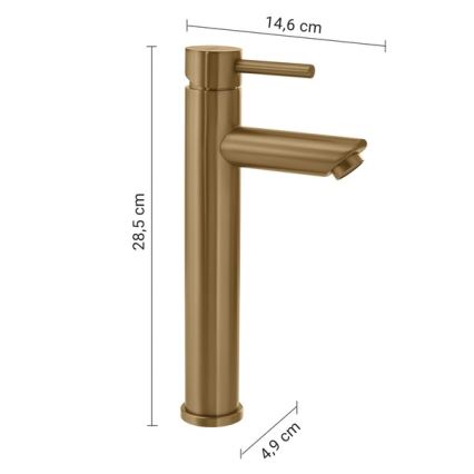 Gedy - Mitigeur pour lavabo ALTO 28,5 cm doré