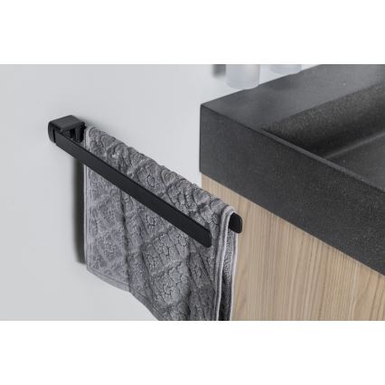 Gedy - Muur roterend handdoek houder PIRENEI 36 cm mat zwart